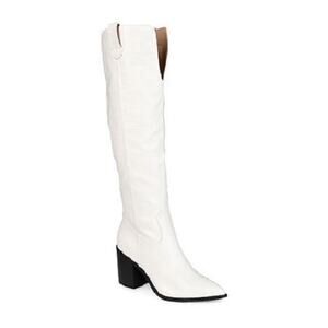 Journee Collection Women's Therese Comfort Foam Extra Wide Boots, Bone Size 12M